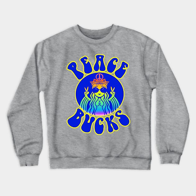 PEACE BUCKS Crewneck Sweatshirt by Biomek